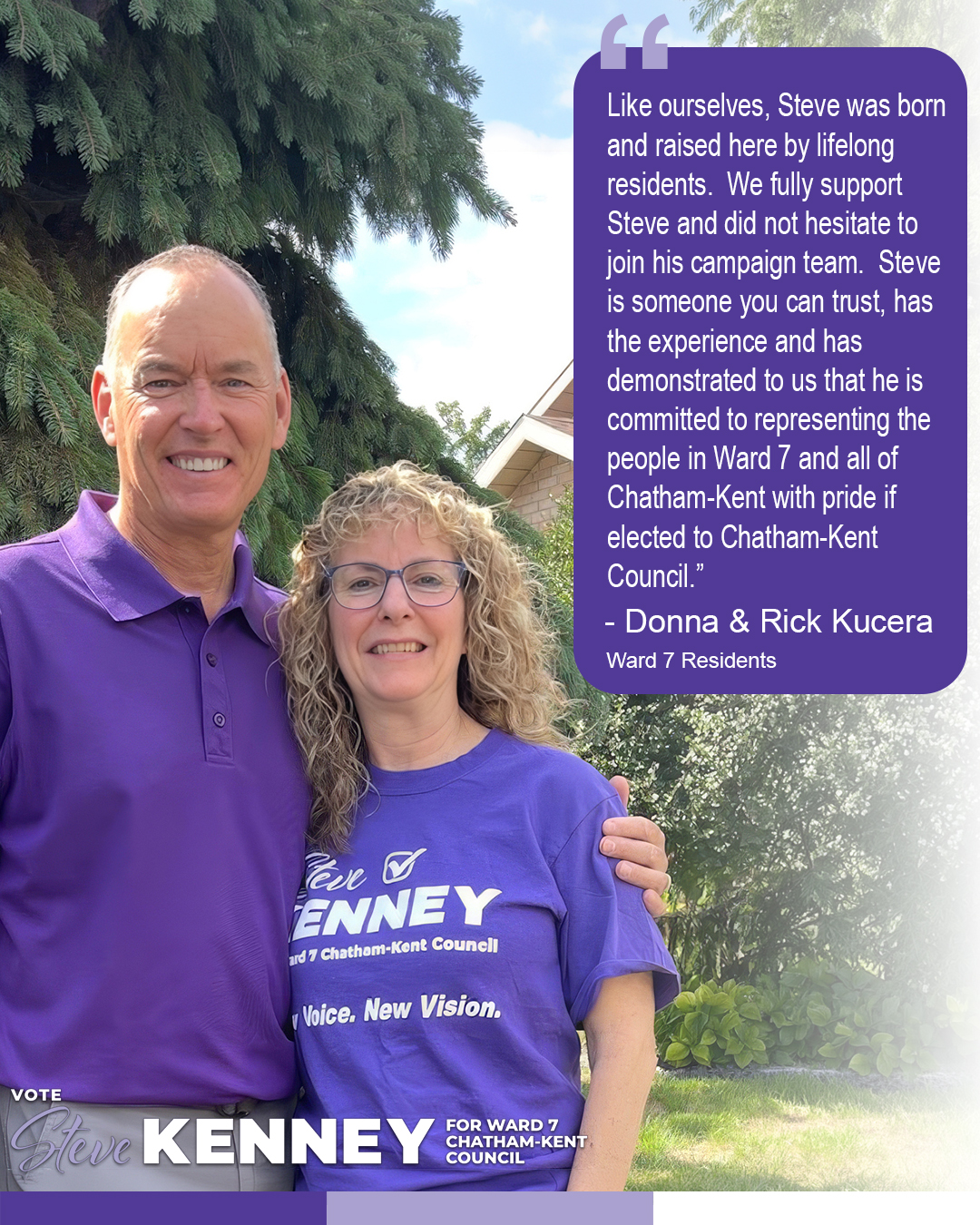 Donna and Rick Kucera Endorsement - Steve Kenney Ward 7
